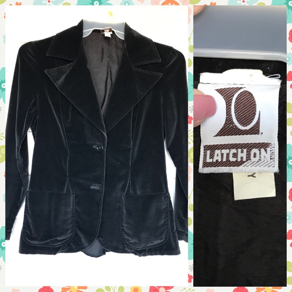 Black velvet blazer